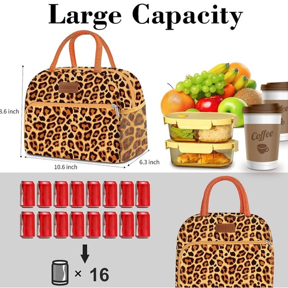 Lunch Bag Women Insulated Lunch Box Tote Cooler - Picture 4 of 7